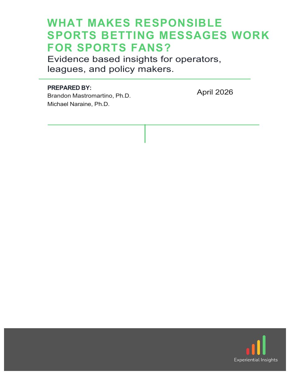 Cover of What Makes Responsible Sports Betting Messages Work for Sports Fans